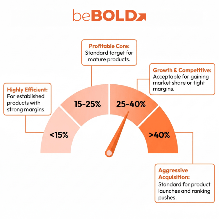 ACOS Ranges for Amazon Brands