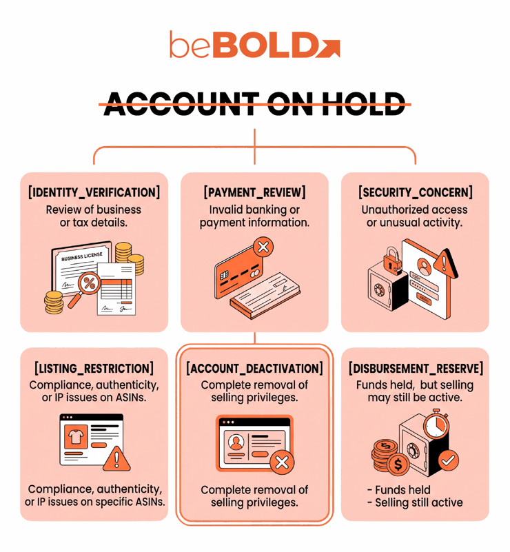an infographic breaking down how is an account on hold