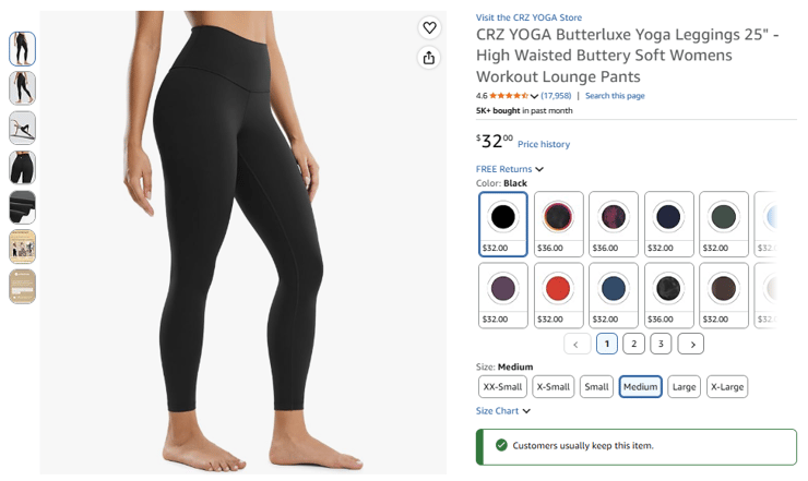 CRZ YOGA Butterluxe Yoga Leggings Product Title Sample