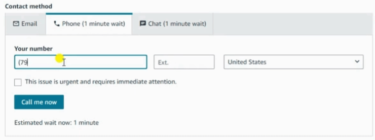 Choose contact method