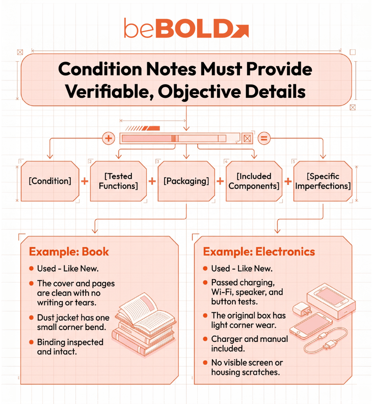 Condition Notes Must Provide Verifiable Objective Details