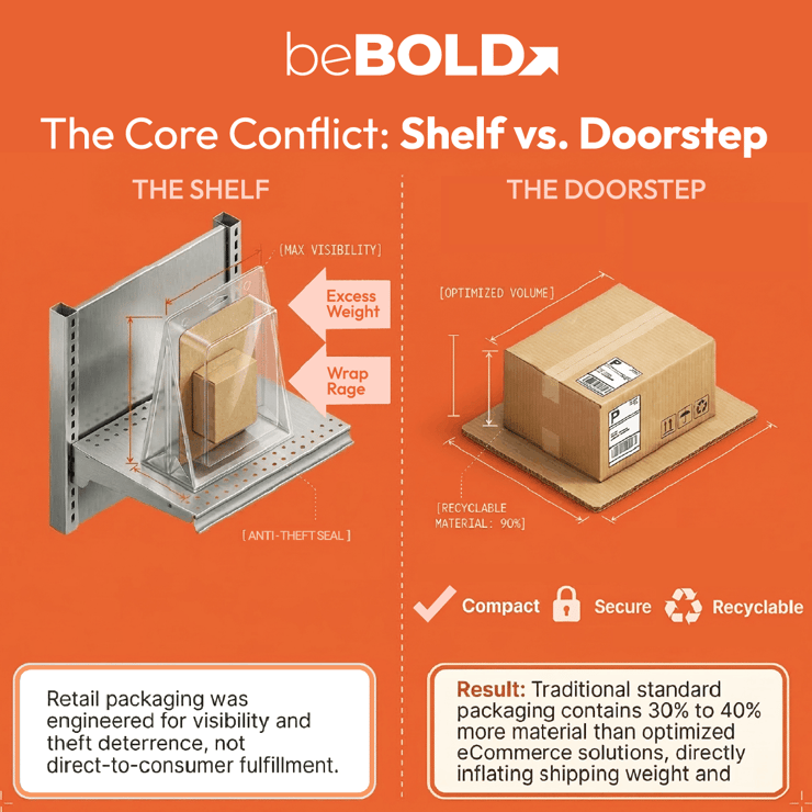 Shelf vs. Doorstep Packaging for ecommerce