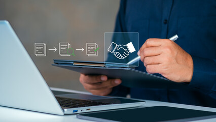 an image showing a graphic on using a tablet
