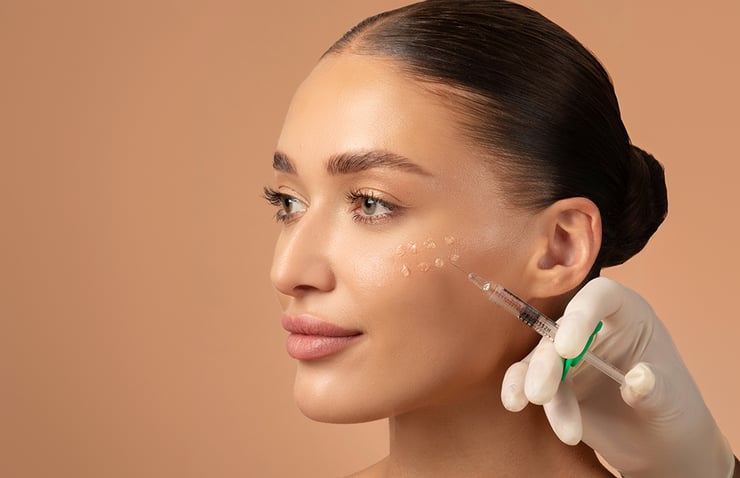 Woman with Injection Serum