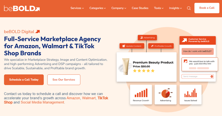 an image showing the beBOLD Homepage