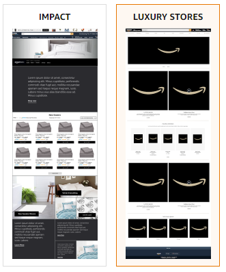 Amazon Luxury Brand Store layout