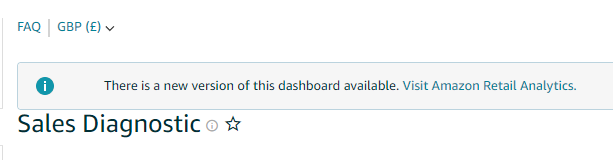 New Version of Amazon Retail Analytics.