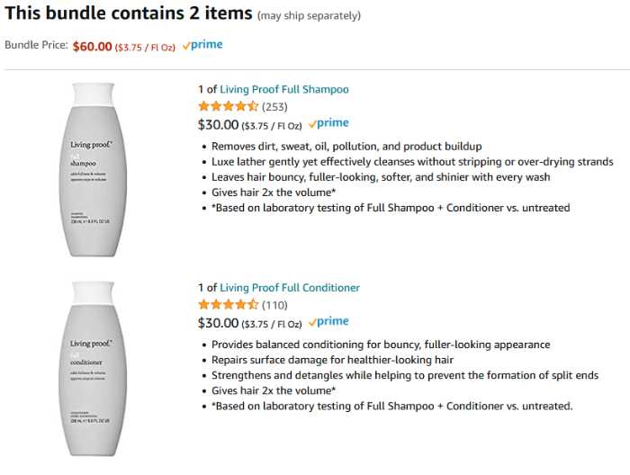 Amazon Vendor Virtual bundles for beauty brands